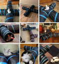 Load image into Gallery viewer, Cat Toys - 4 Way Cat Tunnel, Tube & Play Tent, 25X53Cm, Extensible, Interactive Maze with Balls & Bells for Kitten & Small Animal, Blue