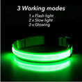 Load image into Gallery viewer, LED Adjustable Dog Collar Blinking Flashing Light up Glow Pets Safety Waterproof