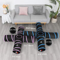 Load image into Gallery viewer, Cat Toys - 4 Way Cat Tunnel, Tube & Play Tent, 25X53Cm, Extensible, Interactive Maze with Balls & Bells for Kitten & Small Animal, Blue