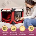 Load image into Gallery viewer, Cat & Dog Pet Carrier, Soft-Sided, Large 24"X16"X16", Fits Large Cat, 2 Cats, or Medium Dog Comfortably, Great for Travel & Vet Visits, Privacy Windows, Removable Bed, Locking Zippers, Foldable
