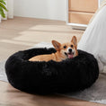 Load image into Gallery viewer, Calming Anti-Anxiety Donut Dog & Cat Bed, Warming Cozy Soft round Cushion, Fluffy Faux Fur Plush Cuddler for Small Medium Dogs and Cats