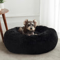 Load image into Gallery viewer, Calming Anti-Anxiety Donut Dog & Cat Bed, Warming Cozy Soft round Cushion, Fluffy Faux Fur Plush Cuddler for Small Medium Dogs and Cats