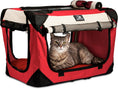 Load image into Gallery viewer, Cat & Dog Pet Carrier, Soft-Sided, Large 24"X16"X16", Fits Large Cat, 2 Cats, or Medium Dog Comfortably, Great for Travel & Vet Visits, Privacy Windows, Removable Bed, Locking Zippers, Foldable
