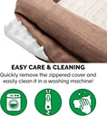 Load image into Gallery viewer, Orthopedic Dog Bed for Large/Medium Dogs W/ Removable Bolsters & Washable Cover, for Dogs up to 55 Lbs - Luxe Faux Fur & Performance Linen Sofa - Woodsmoke, Large