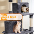 Load image into Gallery viewer, 62.5Inches Cat Tree Cat Tower Cat Condo with Platform & Hammock, Scratching Posts for Kittens Pet Play House with Plush Perch for Indoor Activity Relaxing, Dark Gray
