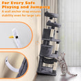 Load image into Gallery viewer, 62.5Inches Cat Tree Cat Tower Cat Condo with Platform & Hammock, Scratching Posts for Kittens Pet Play House with Plush Perch for Indoor Activity Relaxing, Dark Gray
