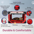 Load image into Gallery viewer, Cat & Dog Pet Carrier, Soft-Sided, Large 24"X16"X16", Fits Large Cat, 2 Cats, or Medium Dog Comfortably, Great for Travel & Vet Visits, Privacy Windows, Removable Bed, Locking Zippers, Foldable
