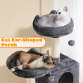 Load image into Gallery viewer, 62.5Inches Cat Tree Cat Tower Cat Condo with Platform & Hammock, Scratching Posts for Kittens Pet Play House with Plush Perch for Indoor Activity Relaxing, Dark Gray
