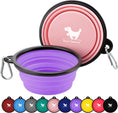 Load image into Gallery viewer, Collapsible Dog Bowls for Travel, 2-Pack Dog Portable Water Bowl for Dogs Cats Pet Foldable Feeding Watering Dish for Traveling Camping Walking with 2 Carabiners, BPA Free

