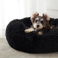 Load image into Gallery viewer, Calming Anti-Anxiety Donut Dog & Cat Bed, Warming Cozy Soft round Cushion, Fluffy Faux Fur Plush Cuddler for Small Medium Dogs and Cats
