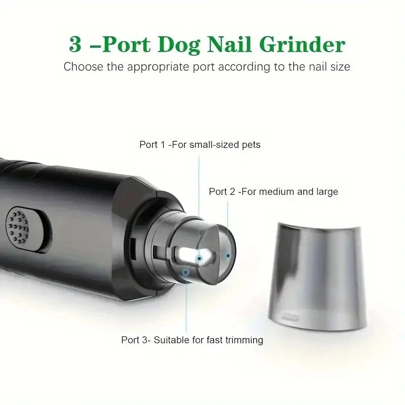 “Pet Nail Grinder – Quiet & Safe Electric Nail Trimmer for Dogs & Cats”