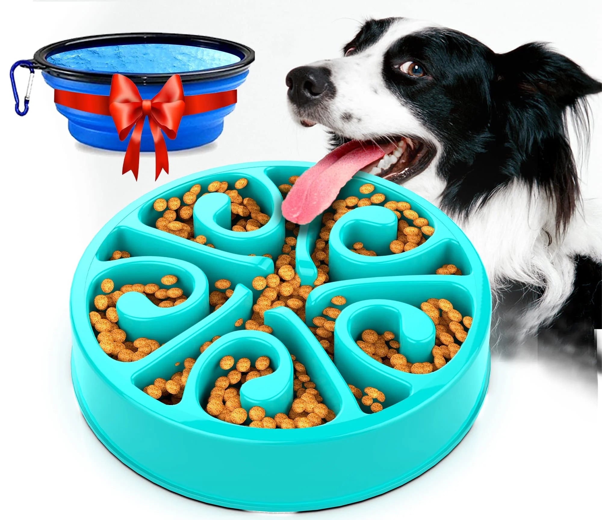✔️ “Slow Feeder Dog Bowl – Anti-Slip & Anti-Choking Design”