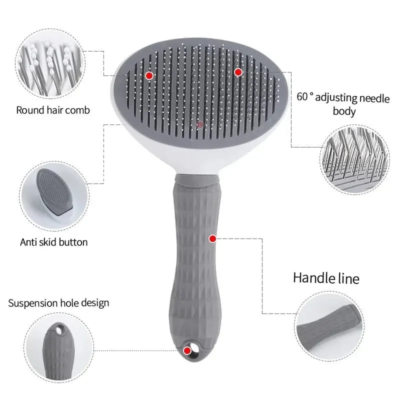 Self-Cleaning Pet Grooming Brush – Anti-Shed & Gentle Desheding Toold