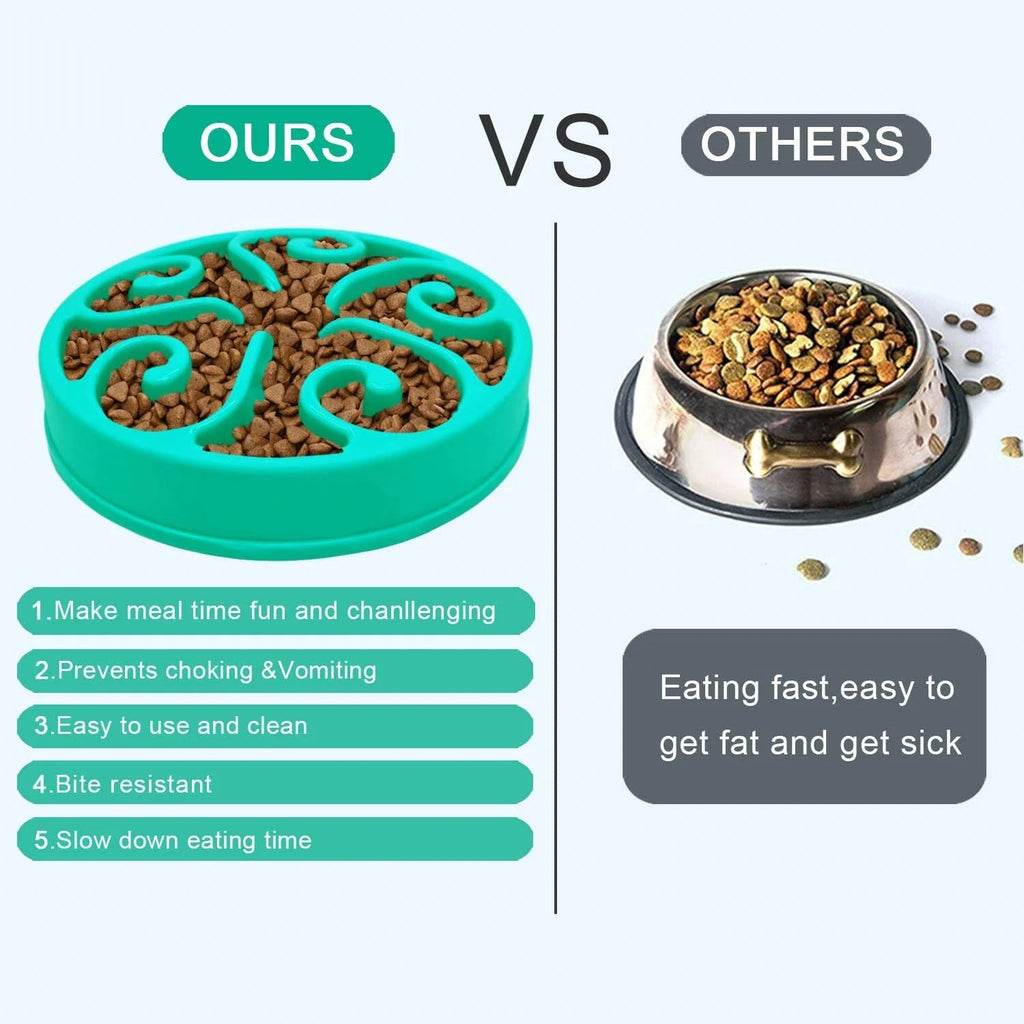 ✔️ “Slow Feeder Dog Bowl – Anti-Slip & Anti-Choking Design”
