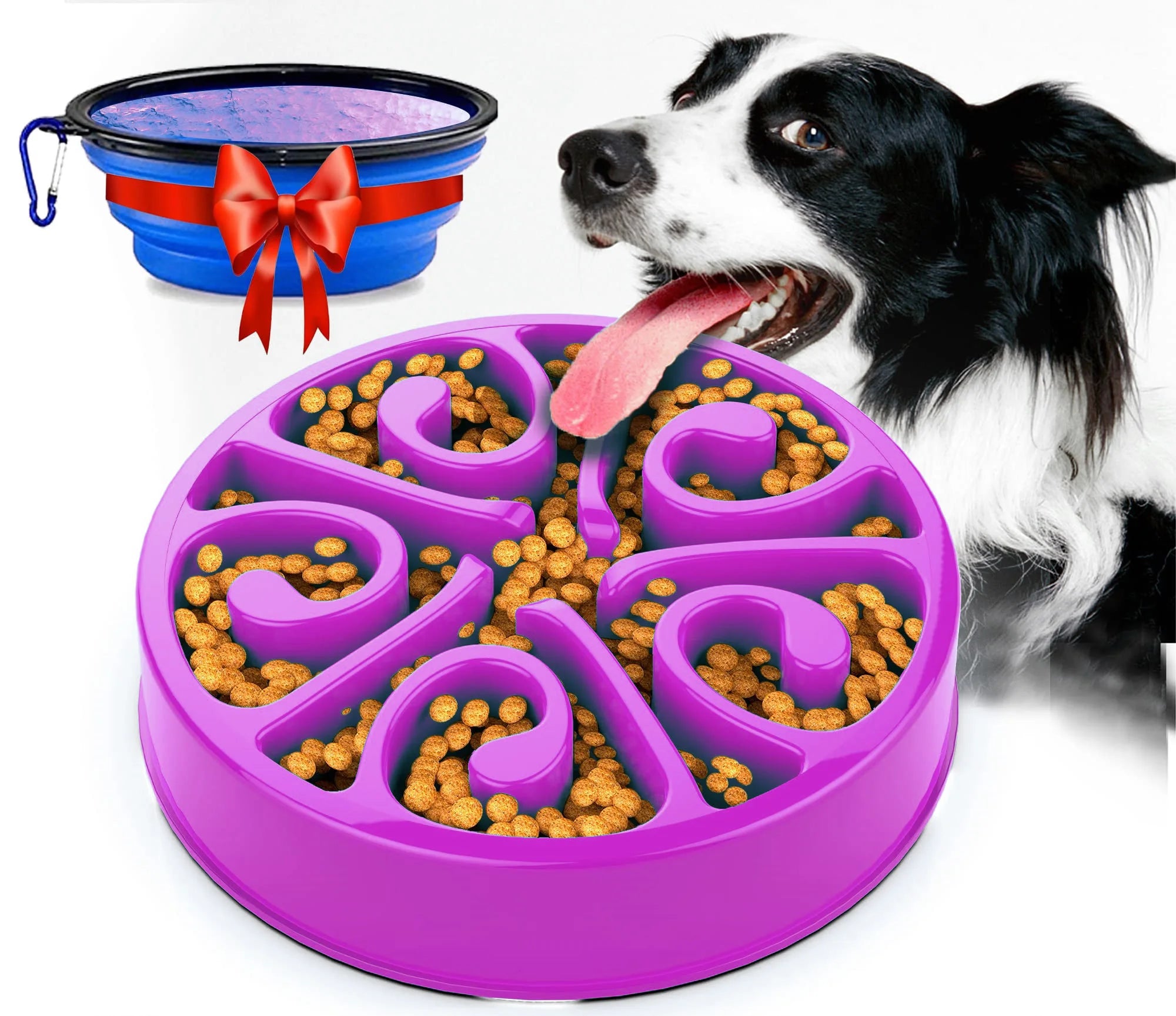 ✔️ “Slow Feeder Dog Bowl – Anti-Slip & Anti-Choking Design”