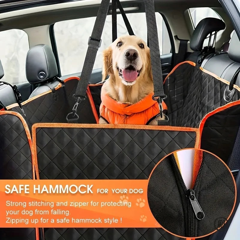 Waterproof Dog Car Seat Cover – Scratch-Proof, Nonslip, Hammock Design for SUVs & Cars