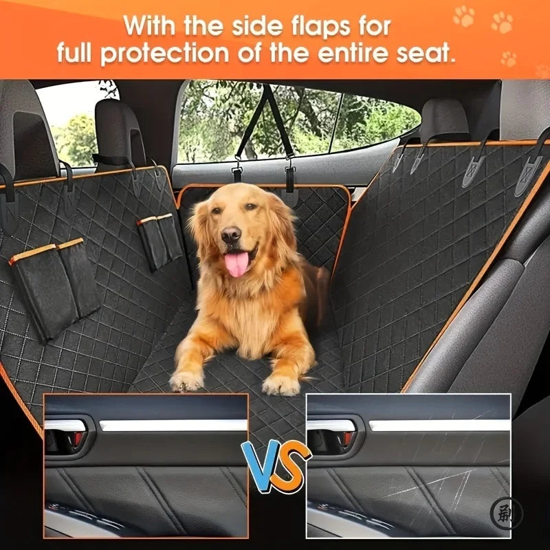 Waterproof Dog Car Seat Cover – Scratch-Proof, Nonslip, Hammock Design for SUVs & Cars