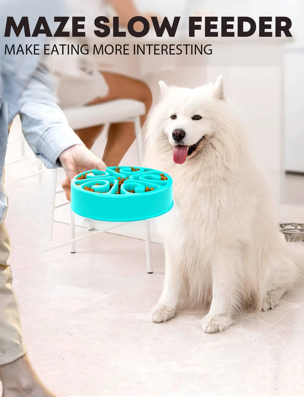 ✔️ “Slow Feeder Dog Bowl – Anti-Slip & Anti-Choking Design”