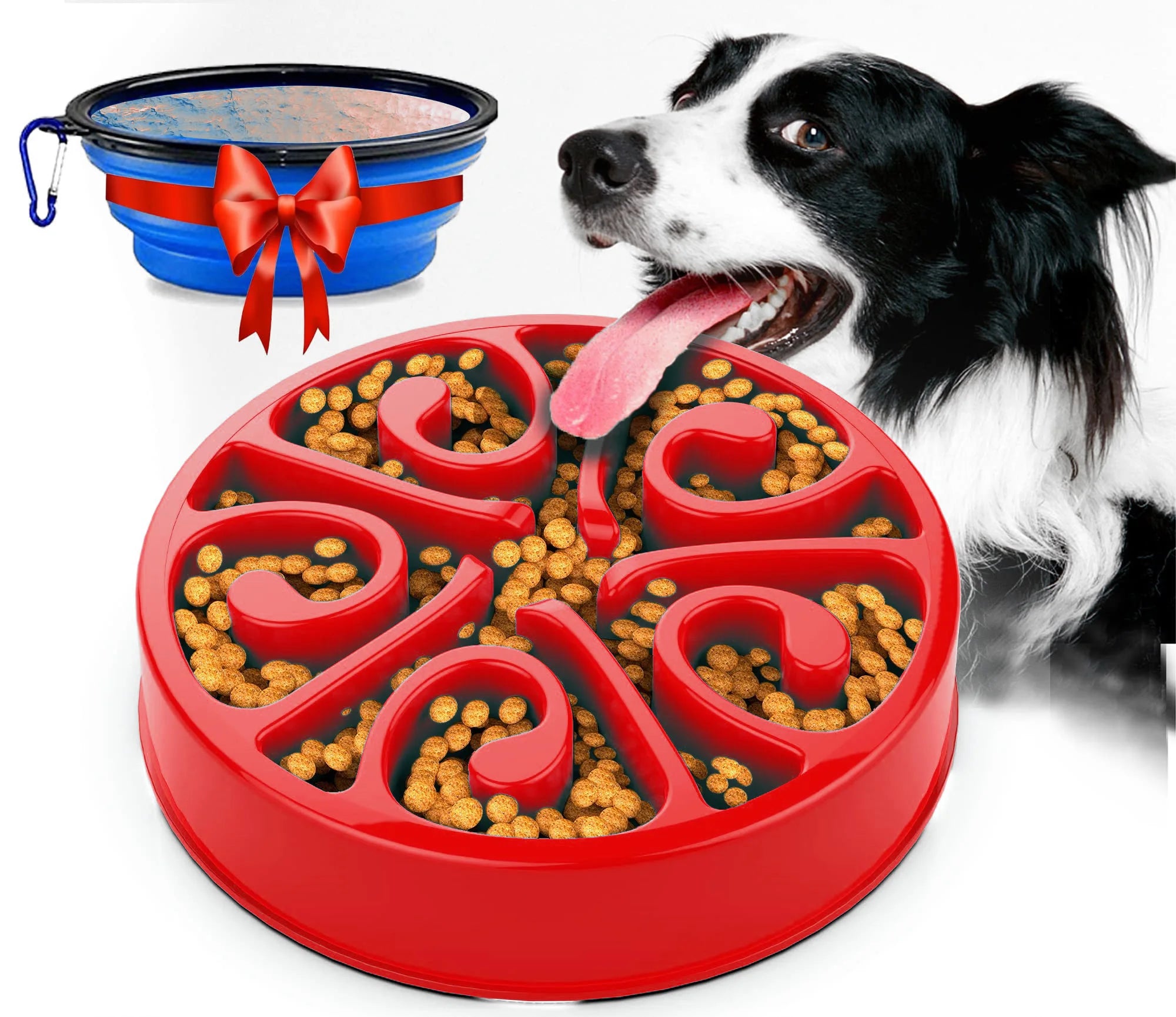 ✔️ “Slow Feeder Dog Bowl – Anti-Slip & Anti-Choking Design”