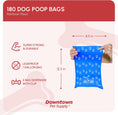 Load image into Gallery viewer, Poop Bags for Dogs with Dispenser, 180 Count - Leak-Proof Dog Waste Bags and Bone-Shaped Dog Poop Bags Holder for Leash - Rainbow with Paw Prints, 12.5" X 8.5"
