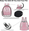 Load image into Gallery viewer, Pet Clear Cat Backpack Carrier Bubble Breathable Foldable Pet Rucksack Carrier for Puppy Dog Cat Lightweight Cat Backpack Designed for Travel, Hiking, Walking & Outdoor Use
