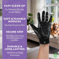 Load image into Gallery viewer, Pet Grooming Gloves - Patented #1 Ranked, Award Winning Shedding, Bathing, & Hair Remover Gloves - Gentle Brush for Cats, Dogs, and Horses (Grey, Large)
